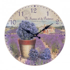 RELOJ LAVANDA 34CM